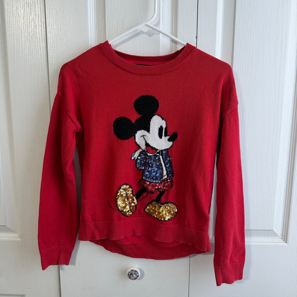 Disney Gap Kids limited edition sequins Mickey Mouse sweater size XL